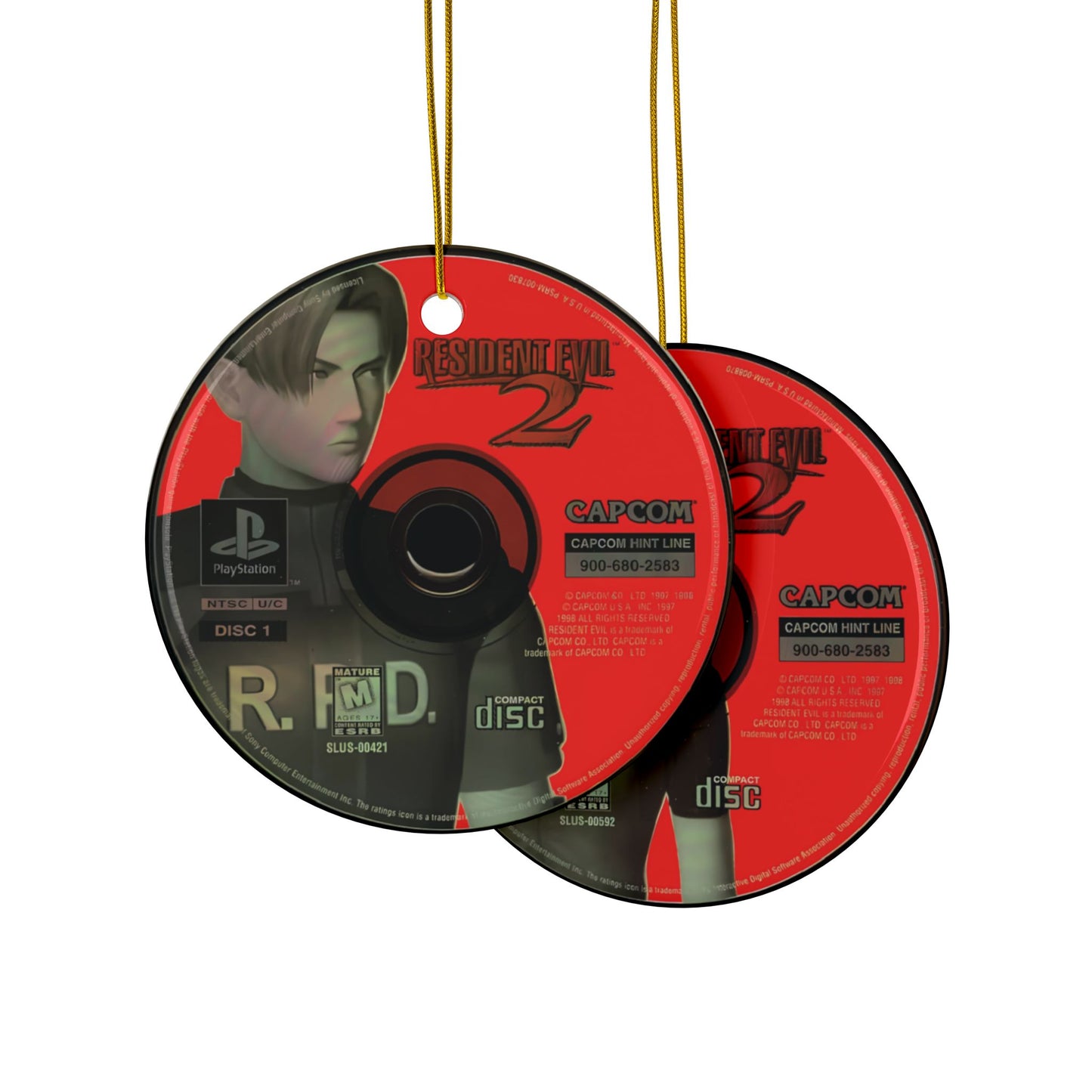 RE2 Inspired Disc Ornament – Retro Gamer Decor