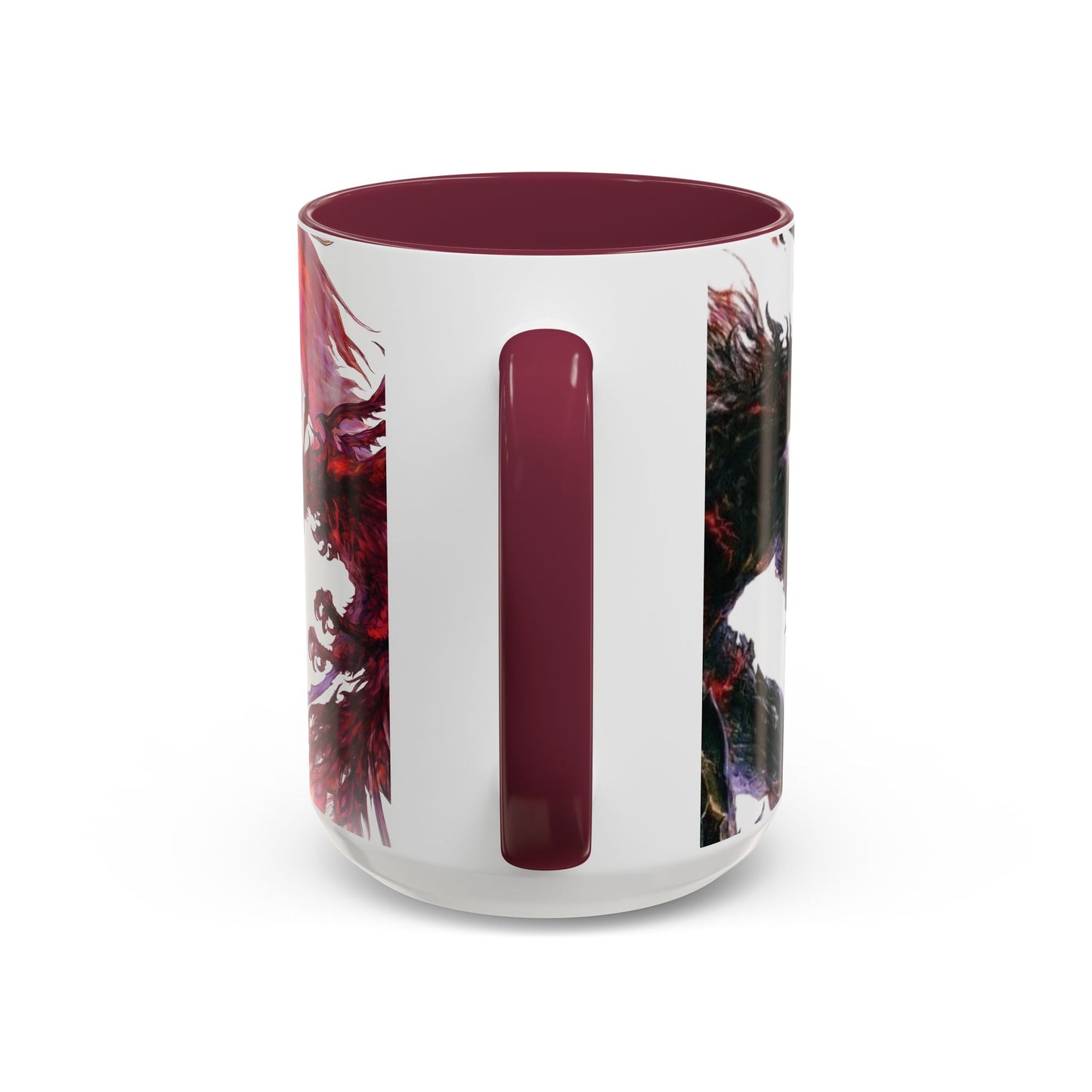 Mug Inspired in FFXVI Clive Rosfield Ifrit & Phoenix — Colorful RPG Videogame Ceramic Coffee Cup (11oz, 15oz)