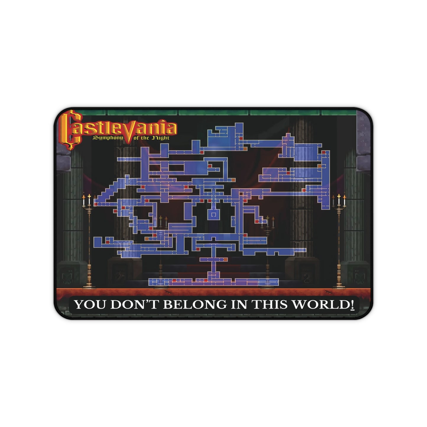 Castlevania Inspired Mouse Pad – Castle Map