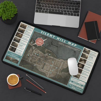 Large Gaming Mouse Pad XL 16x32 Silent Hill Inspired Desk Mat Extended