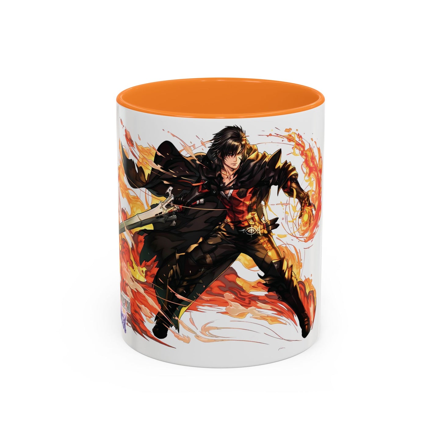 Mug Inspired in FFXVI Clive Rosfield Ifrit & Phoenix — Colorful RPG Videogame Ceramic Coffee Cup (11oz, 15oz)