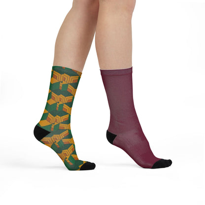 Water Hashira Pattern Socks | Anime-Inspired Geometric Design