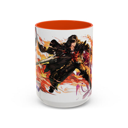 Mug Inspired in FFXVI Clive Rosfield Ifrit & Phoenix — Colorful RPG Videogame Ceramic Coffee Cup (11oz, 15oz)