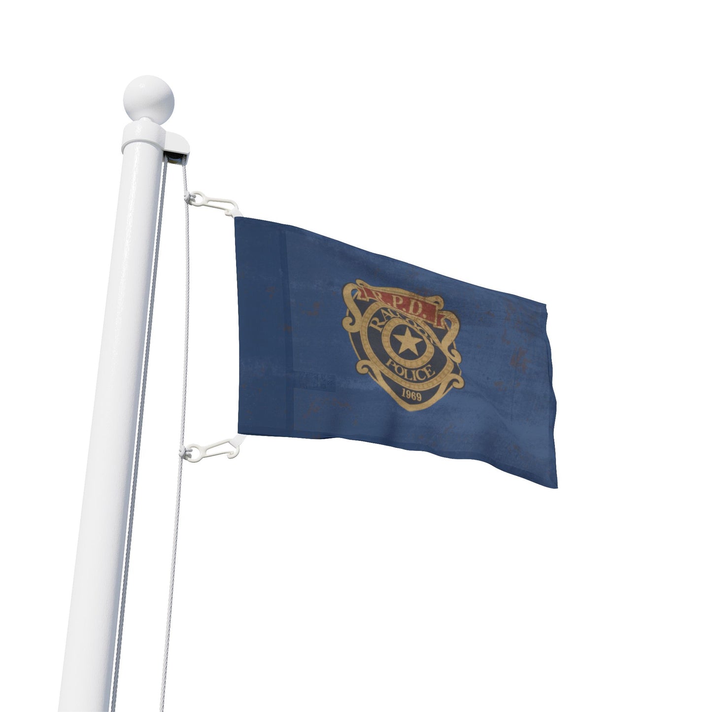 RPD Distressed Flag – Raccoon Police Inspired