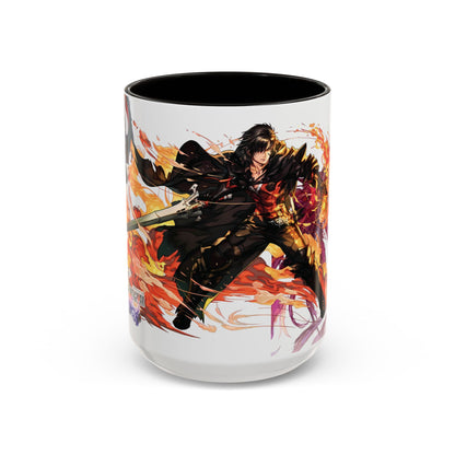 Mug Inspired in FFXVI Clive Rosfield Ifrit & Phoenix — Colorful RPG Videogame Ceramic Coffee Cup (11oz, 15oz)
