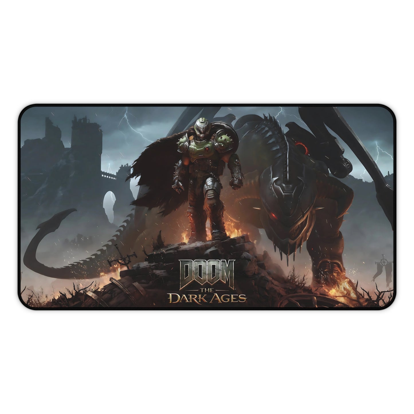 Mat Inspired in Doom Dark Ages Desk — Gaming Mouse Pad