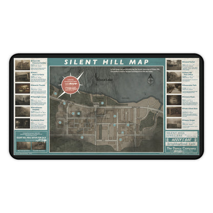 Large Gaming Mouse Pad XL 16x32 Silent Hill Inspired Desk Mat Extended
