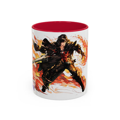 Mug Inspired in FFXVI Clive Rosfield Ifrit & Phoenix — Colorful RPG Videogame Ceramic Coffee Cup (11oz, 15oz)