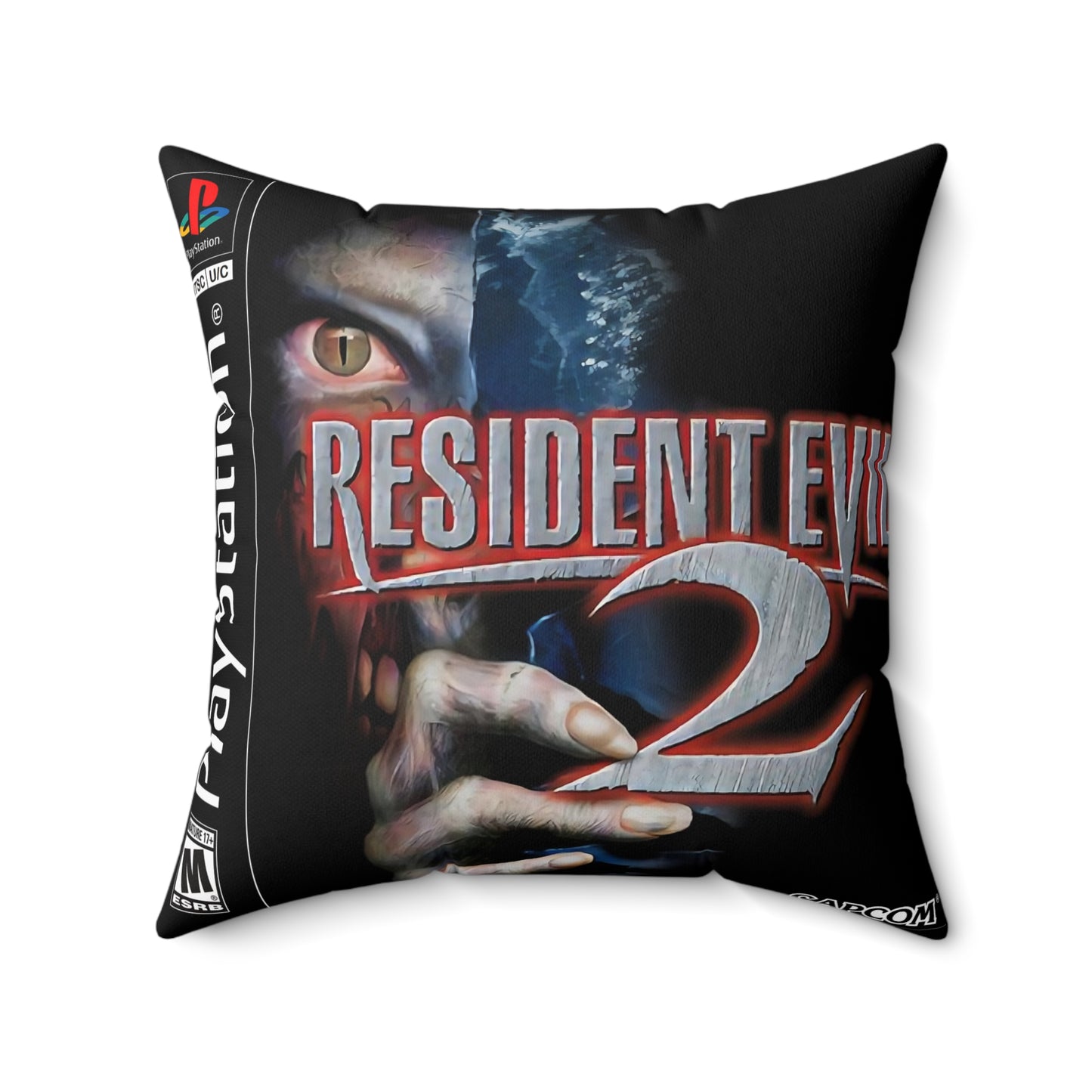 Survival Horror Game Box Pillow | Classic Console Inspired Cushion