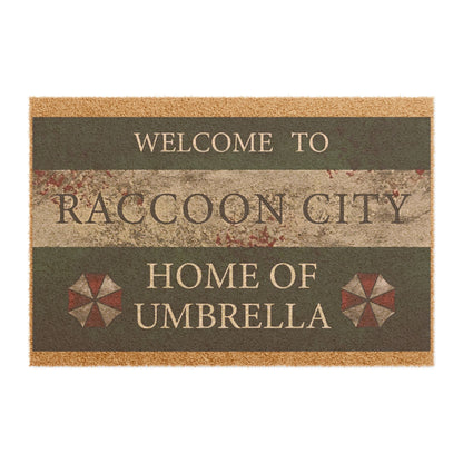 Inspired Biohazard Video Game Welcome To Raccoon City Mat