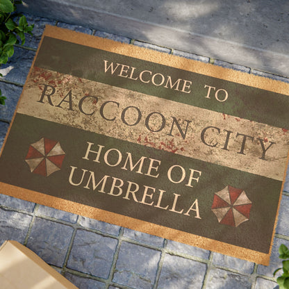 Inspired Biohazard Video Game Welcome To Raccoon City Mat