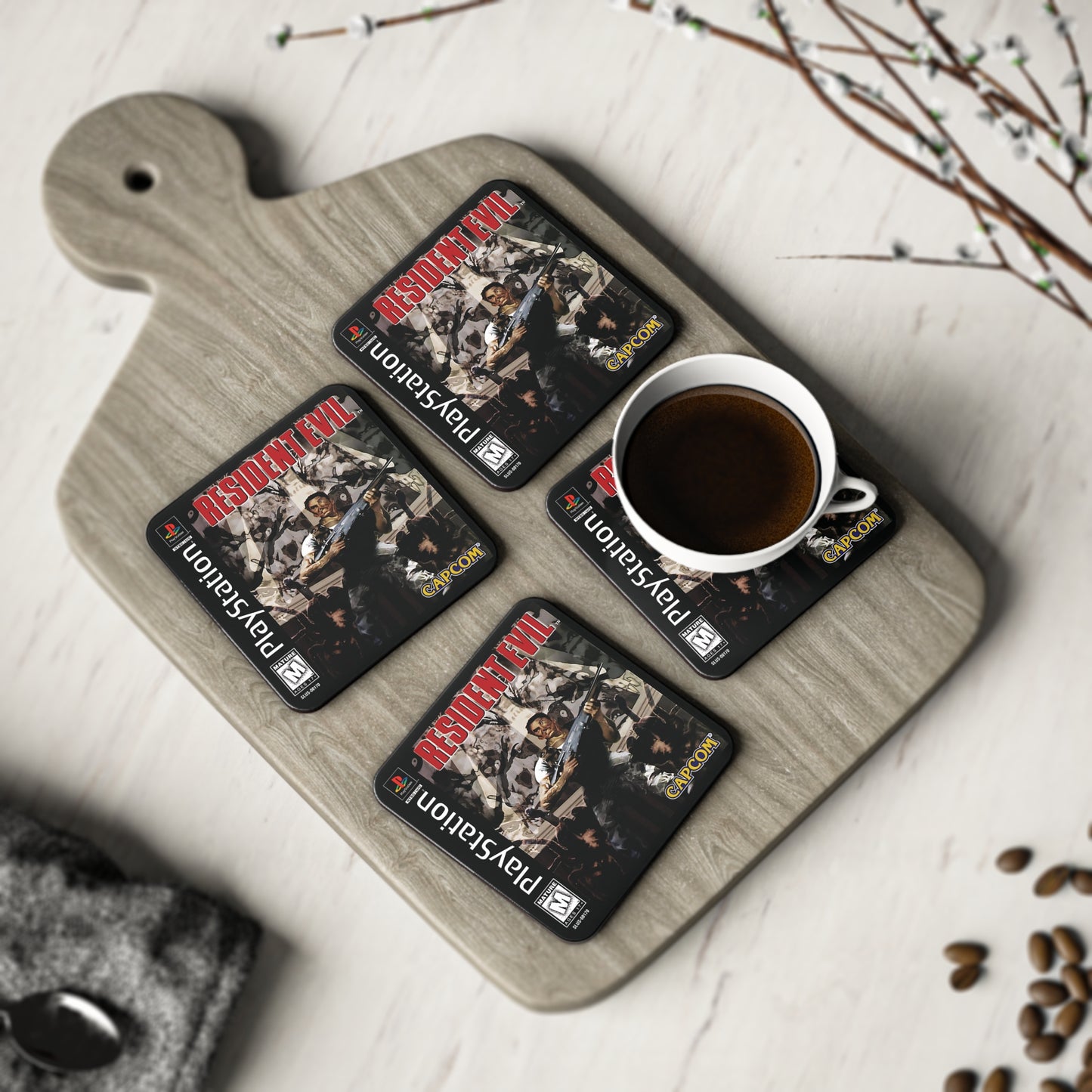 NEW Retro Game Coaster – PS1 Inspired Disc & Case