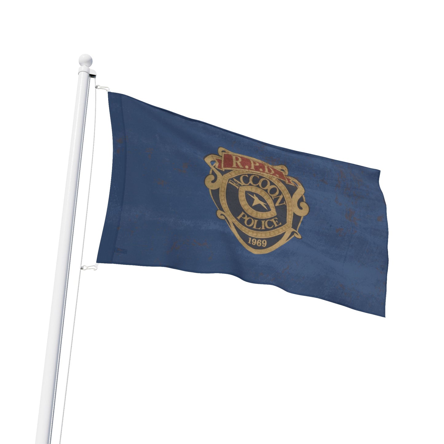RPD Distressed Flag – Raccoon Police Inspired