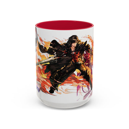 Mug Inspired in FFXVI Clive Rosfield Ifrit & Phoenix — Colorful RPG Videogame Ceramic Coffee Cup (11oz, 15oz)