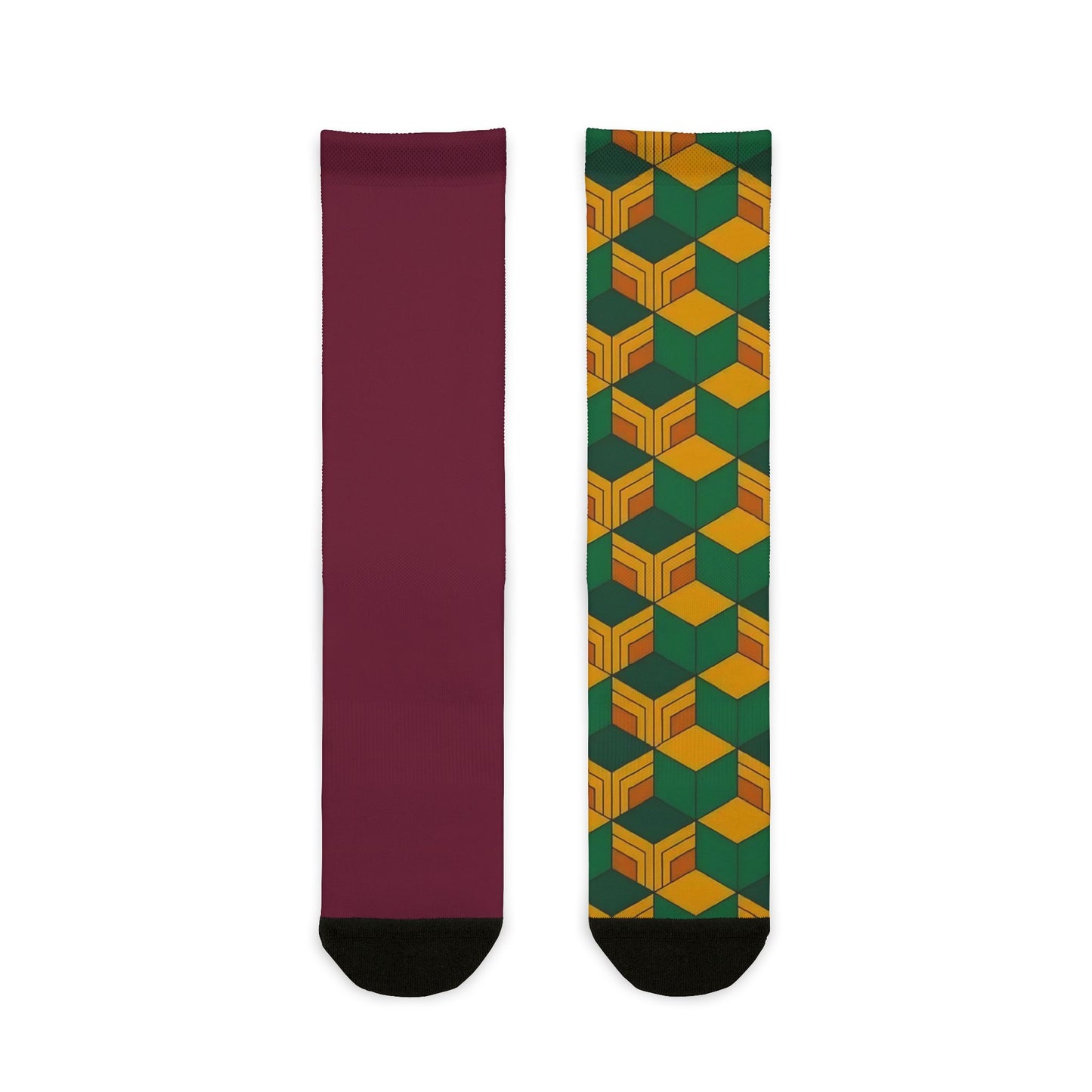 Water Hashira Pattern Socks | Anime-Inspired Geometric Design