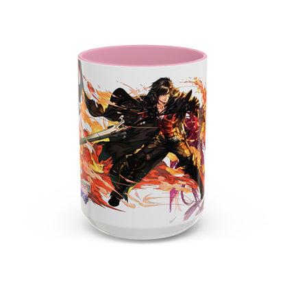 Mug Inspired in FFXVI Clive Rosfield Ifrit & Phoenix — Colorful RPG Videogame Ceramic Coffee Cup (11oz, 15oz)