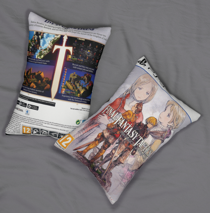 Tactical RPG Game Box Pillow | Classic Strategy Gaming Inspired Cushion